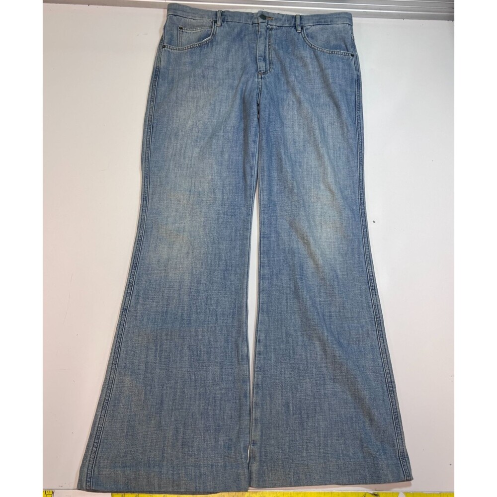 Zara Woman Flare Jeans Womens Size 12 Light Wash Y2K Bell Bottom Tall 36 Inseam